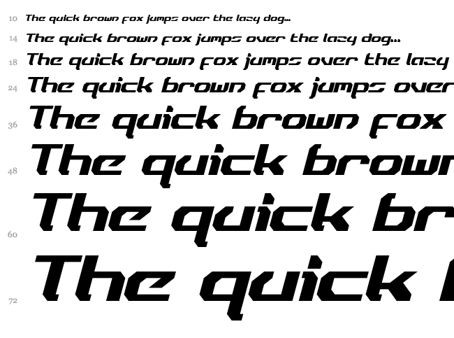 Dynotherm font waterfall